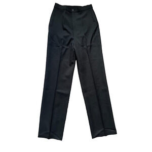 Vintage Levi Strauss High Rise Pleated Black Dress Pants 80s Straight Leg 28 in